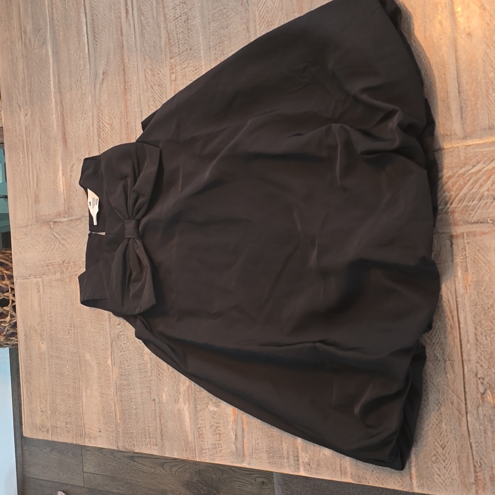 Girls black bow dress